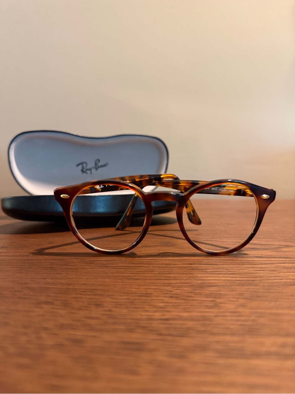 Ray-Ban Tortoiseshell Round Optical Glasses - Tortoise Brown